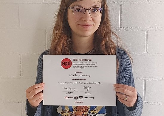 Julia Besproswanny gewinnt den Best Poster Prize Julia Besproswanny gewinnt den Best Poster Prize