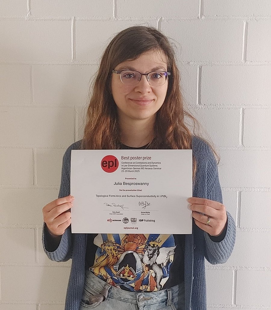 Julia Besproswanny gewinnt den Best Poster Prize